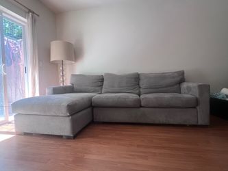 Crate & Barrel Axis 2-Piece Sectional Sofa with Chaise Lounge