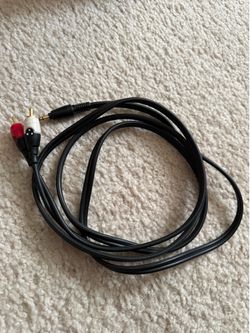 Audio Cable - Premium Stereo Male to 2 RCA Male, 22AWG, 6 Feet, Black