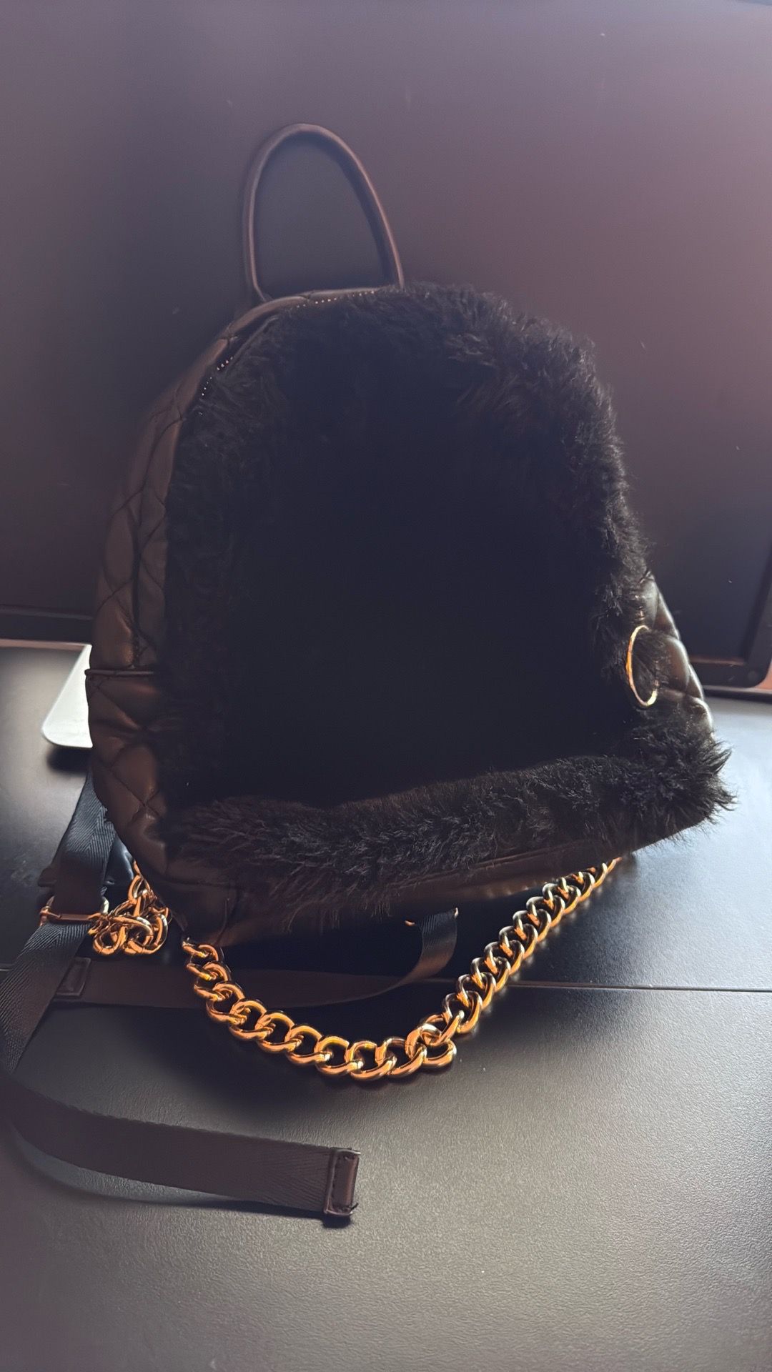 Small back plush backpack