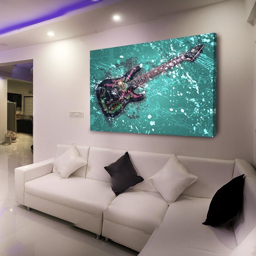 Guitar Modern Wall Art 700+ Museum Quality Canvas Paintings. Sizes Start @$89/ONLY $22 down! 👉ArtworkAddict(dot)com for Sizes+Sales! EZ Returns+💰Bac