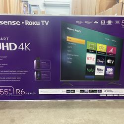 55” Hisense 4K Roku Smart TV