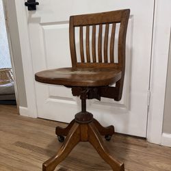 Solid Oak Office Chair