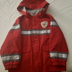 Fireman Hooded Raincoat Made By Carters Size 7