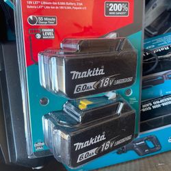 18v 6.0 Makita Batteries Brand New