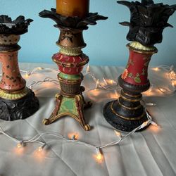Bohemian Pillar  Candle Stand/ Anthropology/ World Market Style