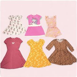 6 Dresses For A Girl  Size 5 - 7 