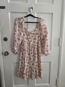 Floral Dress with Puff Sleeves