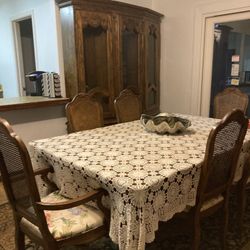 Dining Room Table With Hutch Solid Wood 