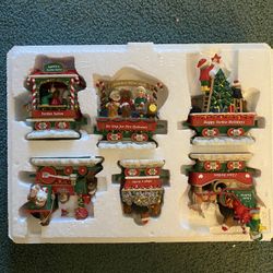Danbury Mint YORKIE TERRIER Christmas Express Train Holiday Decoration Set