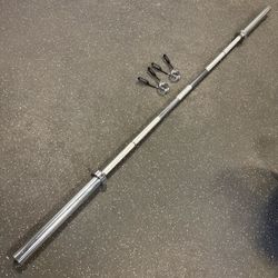 7ft 45lb 2” Olympic TKO Weight Lifting Barbell (clamps included)