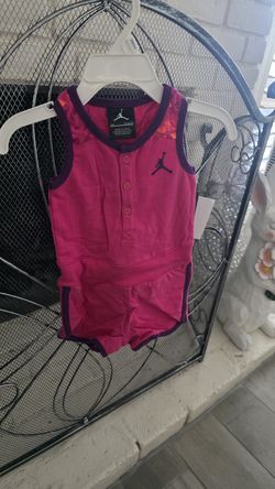 Baby girl Jordan romper and socks 12 months