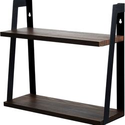 2-Tier Rustic Wall Shelf X0034N