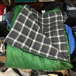 Vintage Green Coleman Camping Sleeping Bag