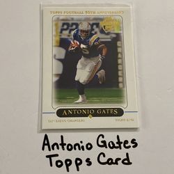 Antonio Gates San Diego Chargers Hall of Fame TE Topps Card. 