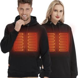 Heated Hoodies for Men Women with Battery Pack, Heated Pullover Sweatshirt Unisex Hoodies Heating Jacket Size ( L, XL) in stock  80% Cotton, 20% Polye
