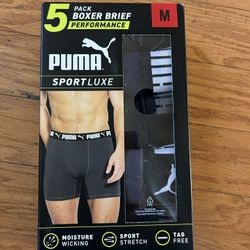 NWT Puma Sportluxe men’s performance boxer briefs 5 pack