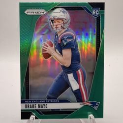 Drake Maye Green Prizm Rookie
