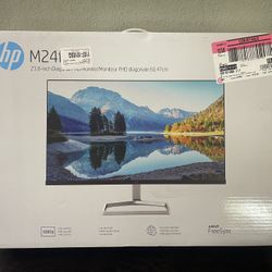 HP 23.8” Full HD IPS Computer Monitor AMD Freesync M24fe NEW IN BOX