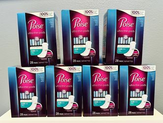Poise Pads Regular length x 7 Packs $25 Only!
