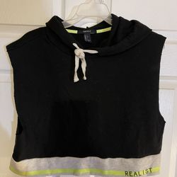 Forever 21  Women's large Hoodie Black Crop Like new and smoke free 