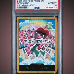 One Piece Card Game TCG PRB02 Vegapunk Gold Don!! PSA 10