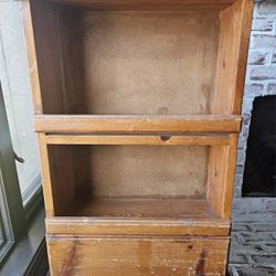 Heavy Real Wood Cabinet/Shelf w Bottom Drawer