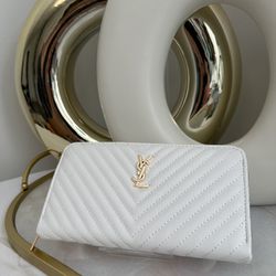 White Luxury Long Wallet