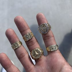 14k,10k Gold Nugget Rings READ DESCRIPTION