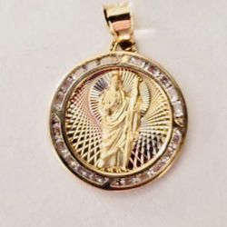 10K Solid Gold Pendant For Wedding 