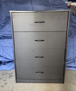 FOUR DRAWER BLACK DRESSER