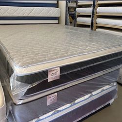 King Size Mattress 14 Inches Thick Pillow Top Also Available in Twin, Full, Queen. Same Day Delivery 🚚 New From Factory With its Plastic