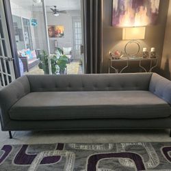 Contemporary Dark Gray Sofa