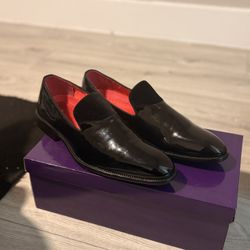Men’s Black Patent Leather Dress Shoes – Size 10 