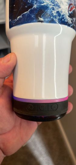 Custom-made sonic the hedgehog cup with Bluetooth speaker