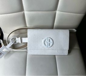 Giani Bernini White Embossed Crossbody Bag