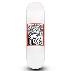 Keith Haring (1958-1990), "Fight AIDS" Skateboard, Plate Signed with Letter of Authenticity.
