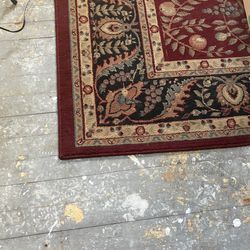 Area Rug -Dark Red Tree of Life Pattern