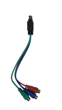 Vintage ATI 6111017500G 9-Pin Mini-DIN to 3 RCA Component Video VIVO Cable (New)