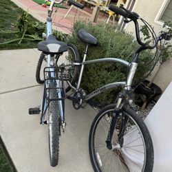 Women’s Giant Sedona And Men’s Townie 21D Bicycle 