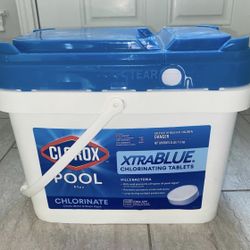 Clorox Xtra Blue New & Sealed 25 Pound Tub 3 Inch Chlorine Tabs