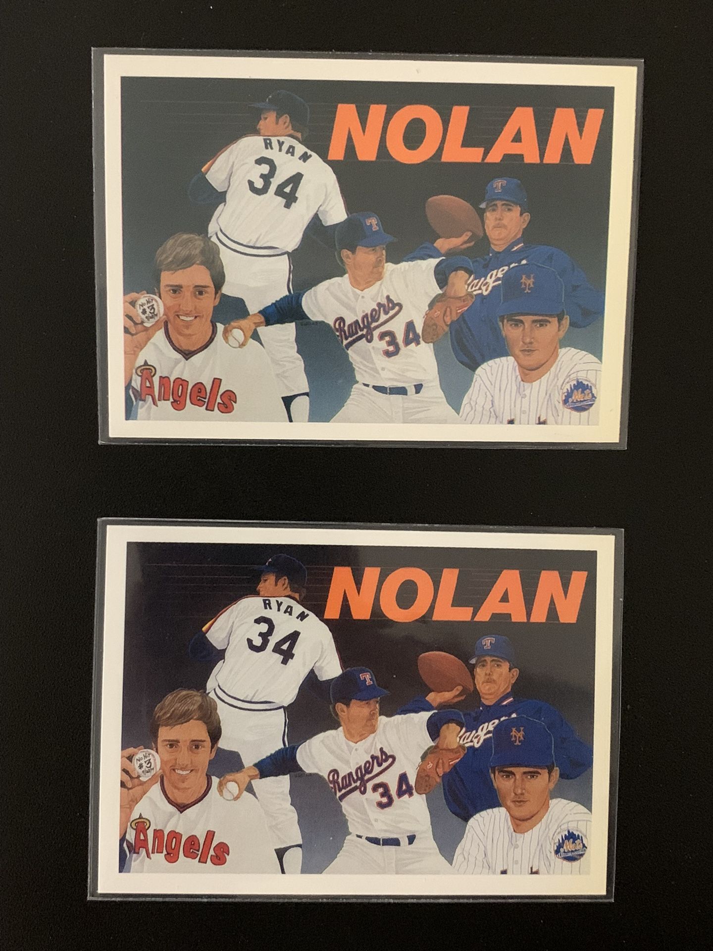 Set of 2 1990 Upper Deck Baseball Heroes #18 of 18 Nolan Ryan Cards
