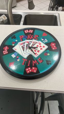 Poker Time Wall Clock