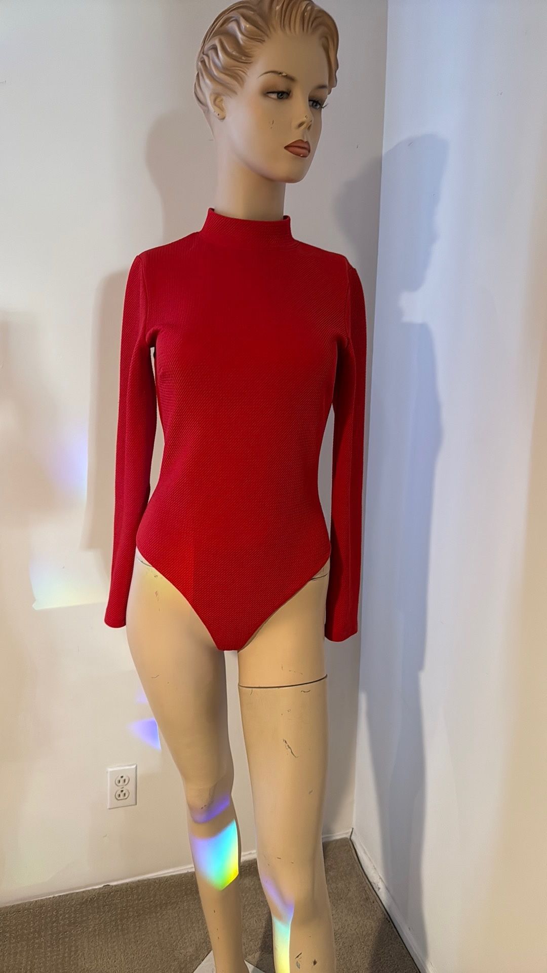 red bodysuit 