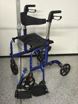 Vive 2-in-1 Rollator Walker Transport Chair