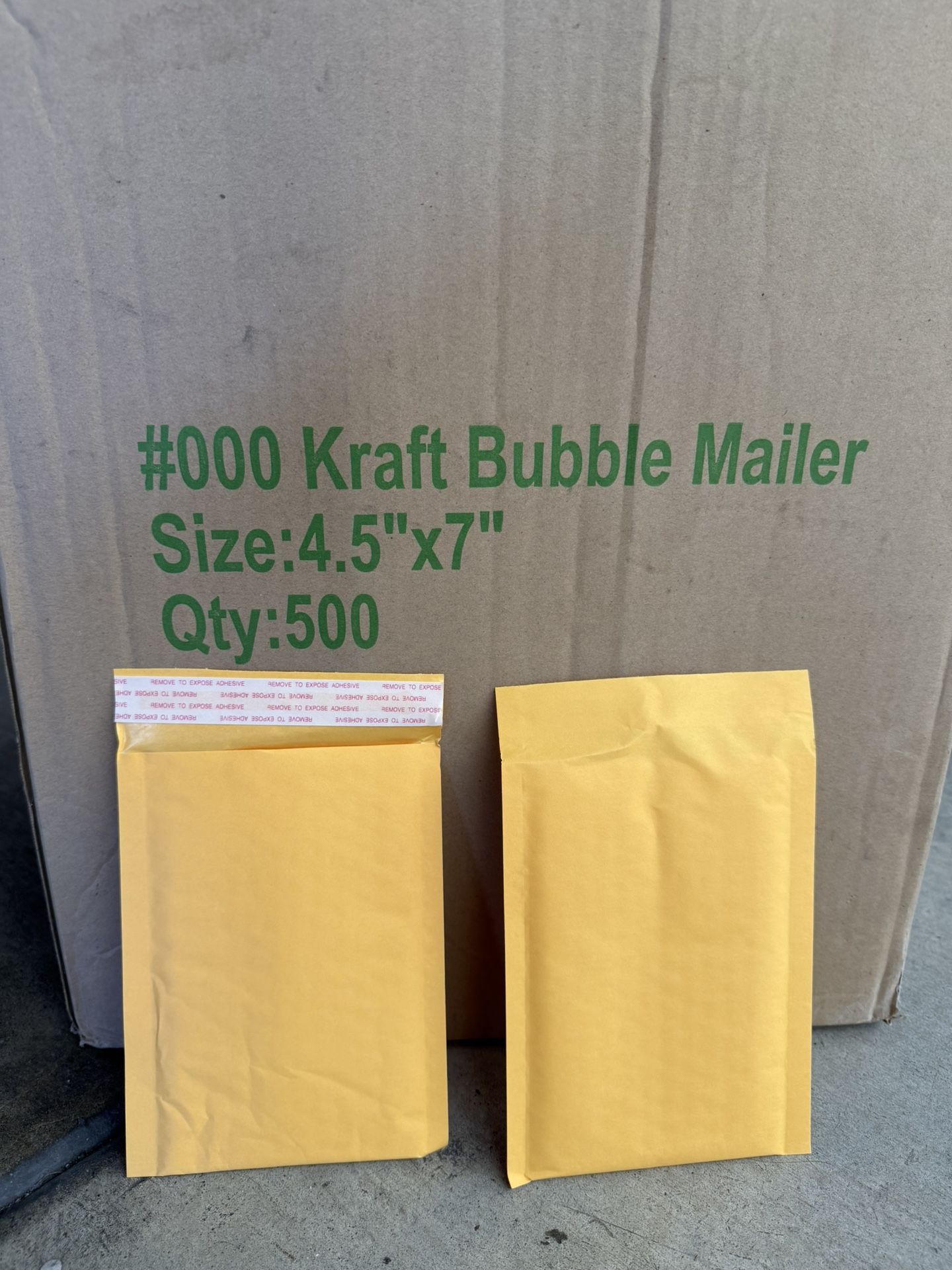 Kraft Padded Bubble Mailers 4.5” X 7”