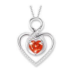 Brand New Heart Necklace for Women, 925 Silver Necklace with Infinity Heart Pendant, Personalized Birthstone Necklace 