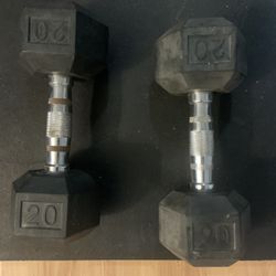 20 lb hex dumbbell pair