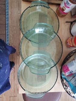 Vintage Anchor Ovenware Green Tint Deep Pie Dishes - Buy 1 or all 3- near Gilbert High School