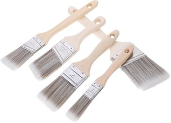 New 5pcs Wooden Handle Paint Brush for Wall Painting Reusable Bristle Brushes for and Arts Crafts Versatile for Professionals and Amateurs