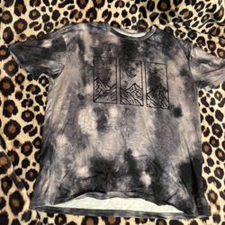 Black and grey tie dye t-shirt